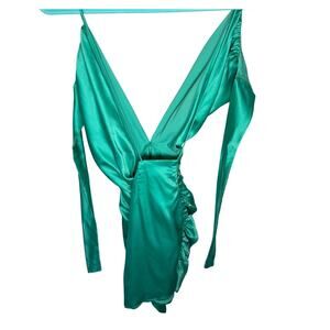 More to Come Mint Green Tie-Front Mini Dress – Size XS – NWT